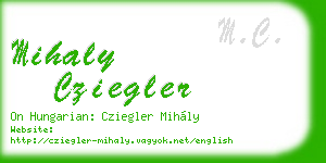 mihaly cziegler business card